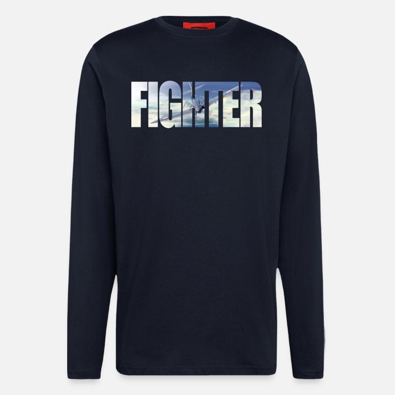 Fighter Spitfire - Langarmshirt - made by SPREAD  - DARK NAVY