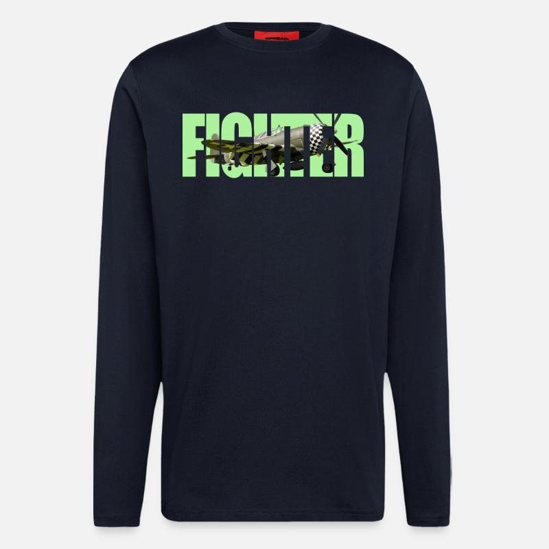 Fighter P-47 Thunderbolt - Longsleeve - made by SPREAD  - DARK NAVY