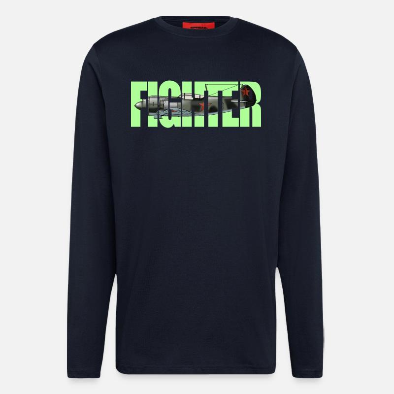 Fighter La-5 - Langarmshirt - made by SPREAD  - DARK NAVY