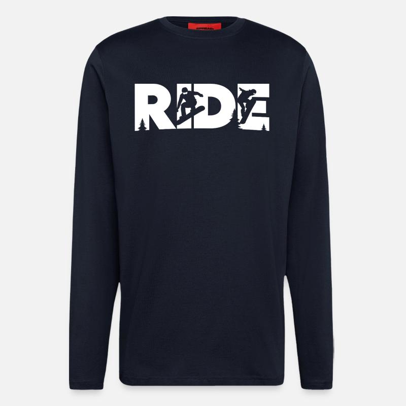 Ride Snowboarding Snowboard Snowboarder - Longsleeve - made by SPREAD - DARK NAVY