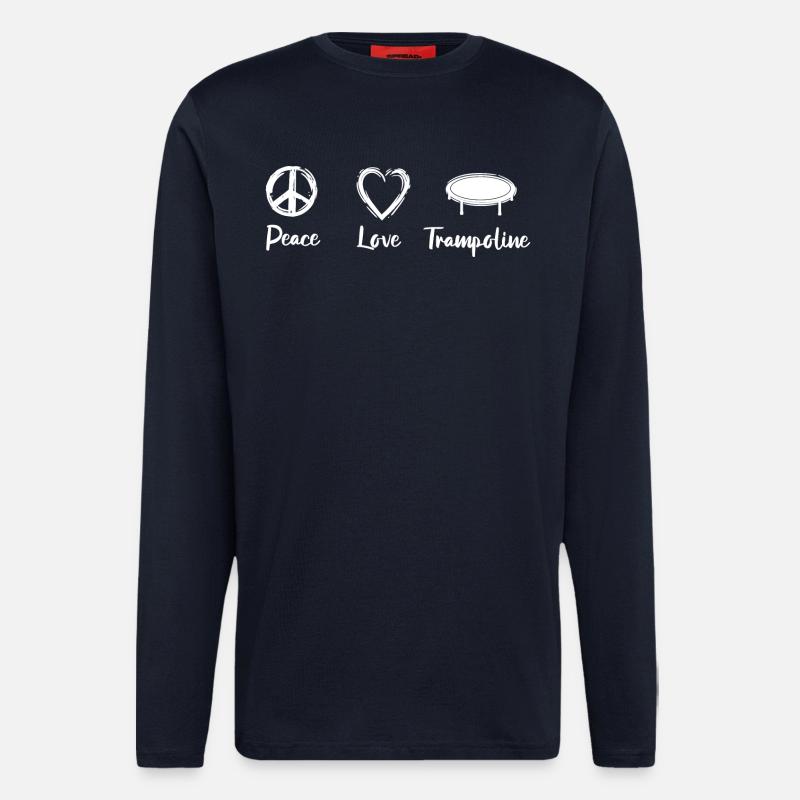 Peace Love Trampoline - Langarmshirt - made by SPREAD  - DARK NAVY