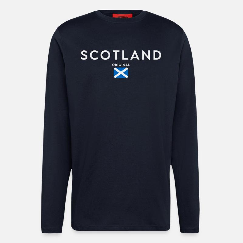 Flagge von Schottland, Schottischer Stolz - Langarmshirt - made by SPREAD  - DARK NAVY