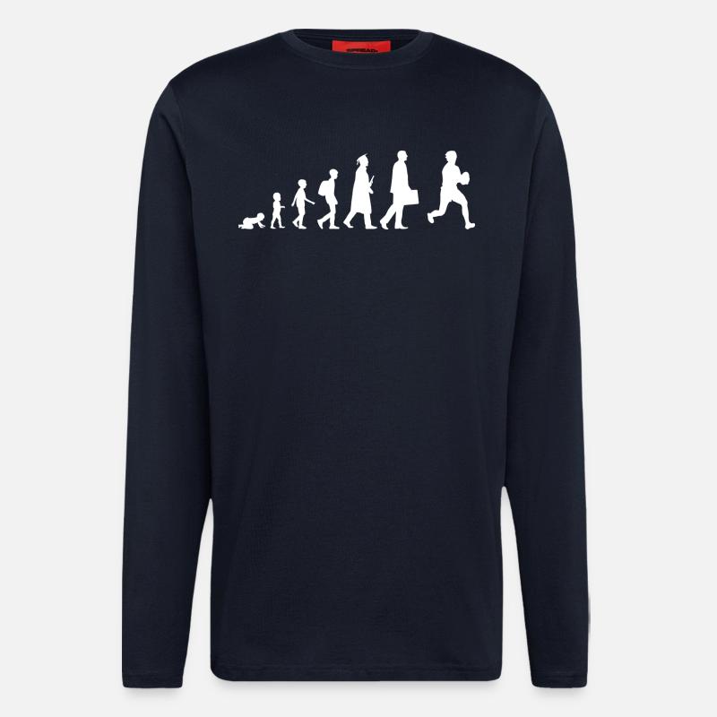 Évolution du rugby - Manches longues bio décontracté fabriqué en UE - DARK NAVY