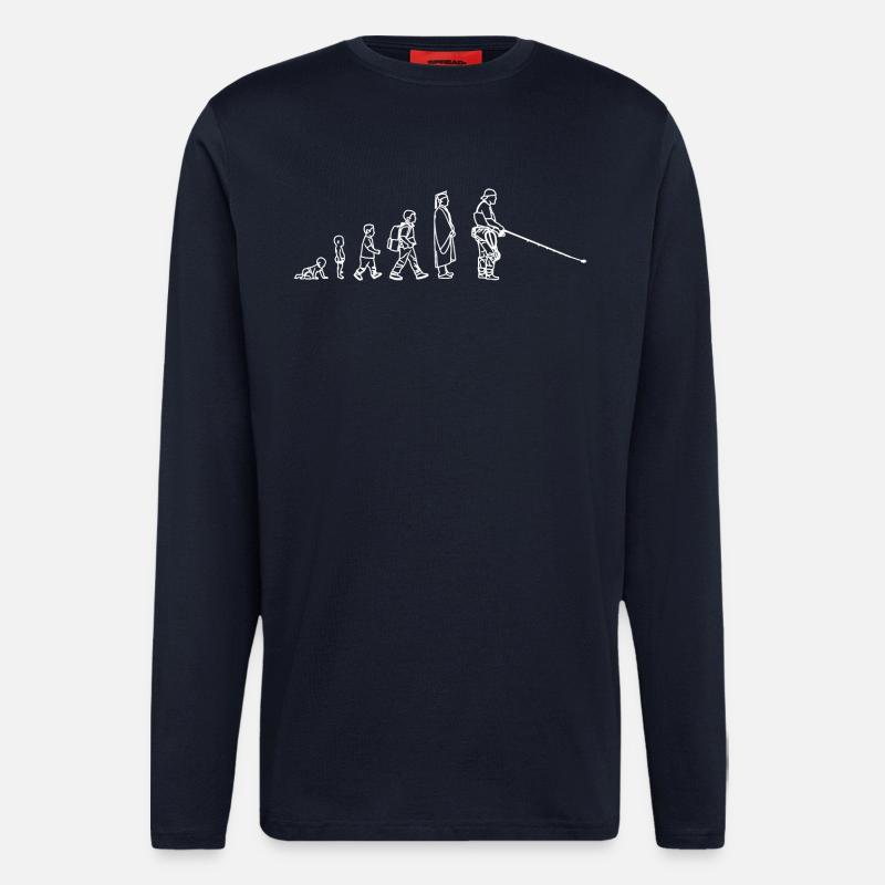 Fishing Evolution - Longsleeve - made by SPREAD  - DARK NAVY