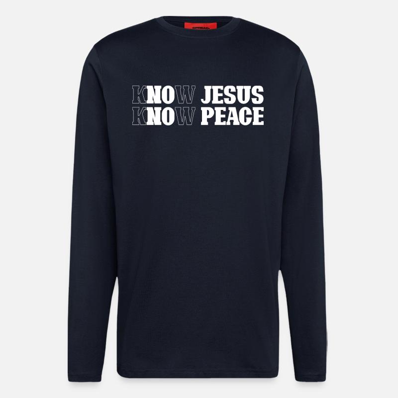 Recognizing Jesus, Finding Peace - Longsleeve - made by SPREAD  - DARK NAVY