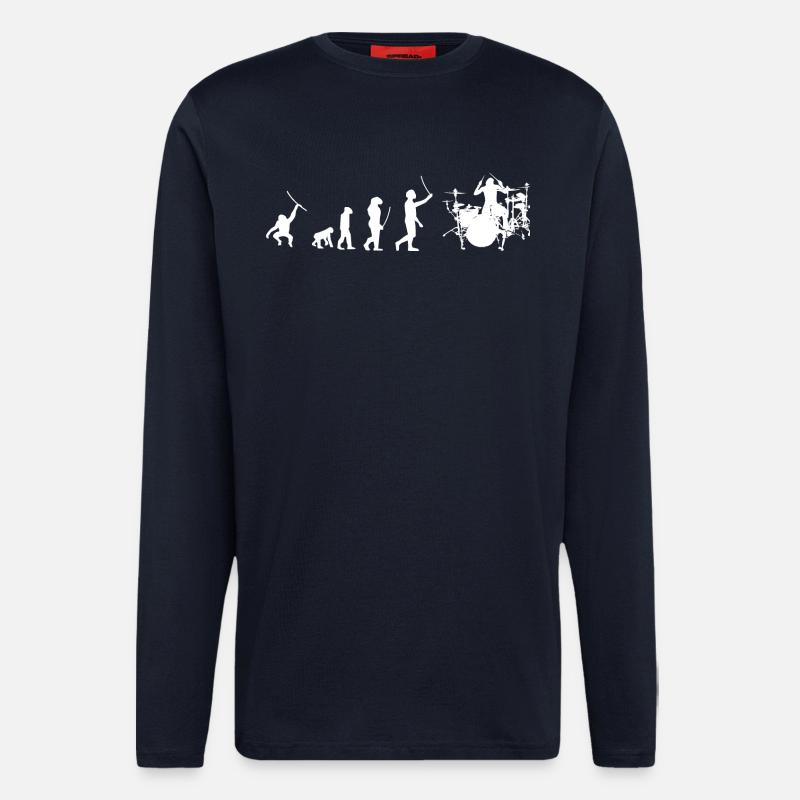 Batteur Evolution - Manches longues bio décontracté fabriqué en UE - DARK NAVY