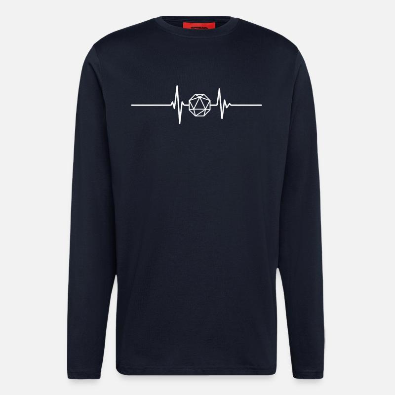 Pen & Paper Cube Heartbeat - Longsleeve - made by SPREAD  - DARK NAVY