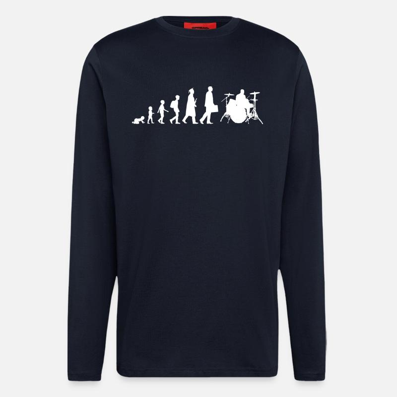 Drummer Evolution - Longsleeve - made by SPREAD  - DARK NAVY