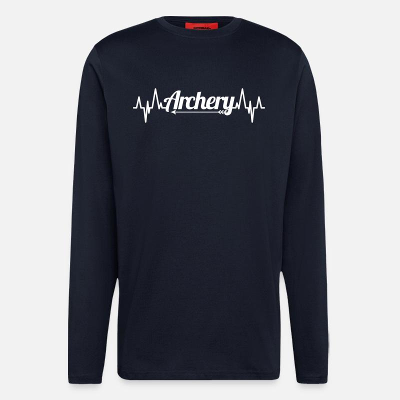 Bogensport Herzschlag - Langarmshirt - made by SPREAD  - DARK NAVY