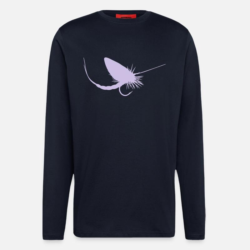 Fliegenfischen - Langarmshirt - made by SPREAD  - DARK NAVY