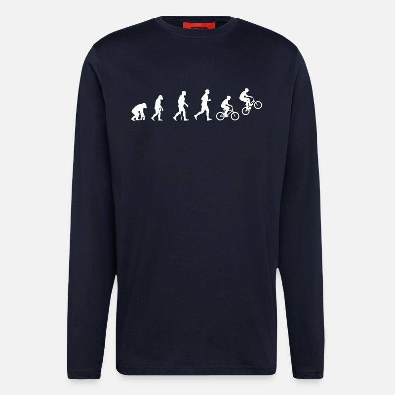 Evolution of BMX Action Cycling - Longsleeve - made by SPREAD  - DARK NAVY