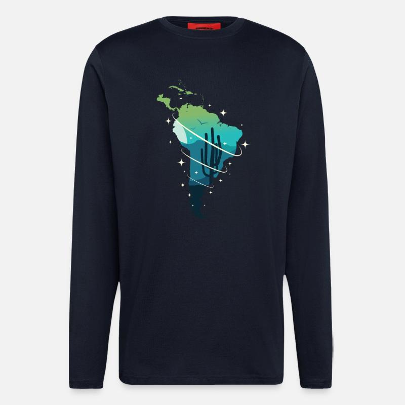 Südamerika - Langarmshirt - made by SPREAD - DARK NAVY