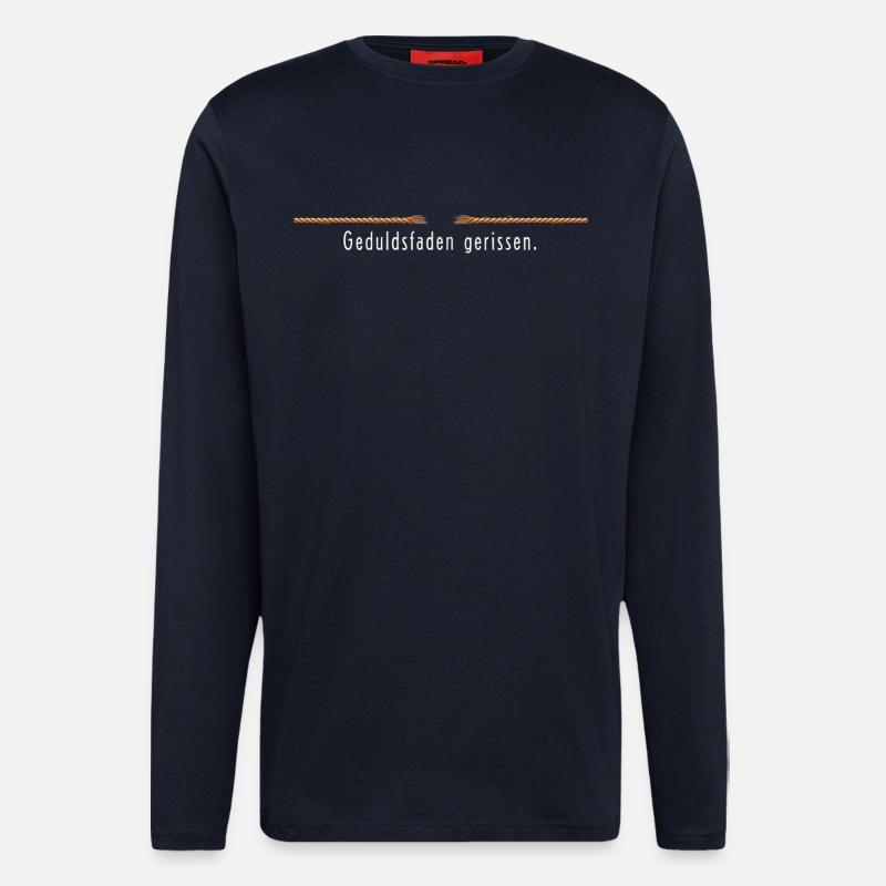 Patience broken - funny saying nerves - Longsleeve - made by SPREAD - DARK NAVY
