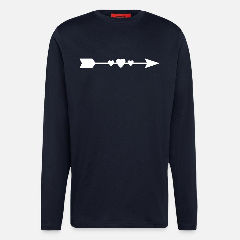 Pfeil mit Herz - Langarmshirt - made by SPREAD - DARK NAVY