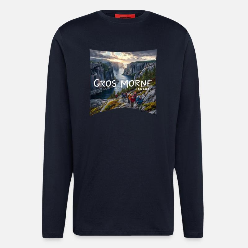 Gros Morne Canada - Langarmshirt - made by SPREAD  - DARK NAVY