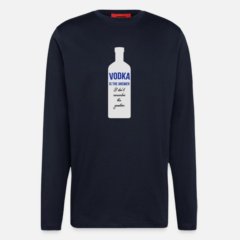 Vodka is the Answer - Langarmshirt - made by SPREAD  - DARK NAVY