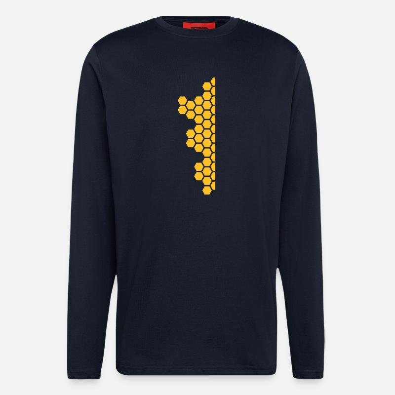 Honeycombs Pattern - Longsleeve - made by SPREAD  - DARK NAVY