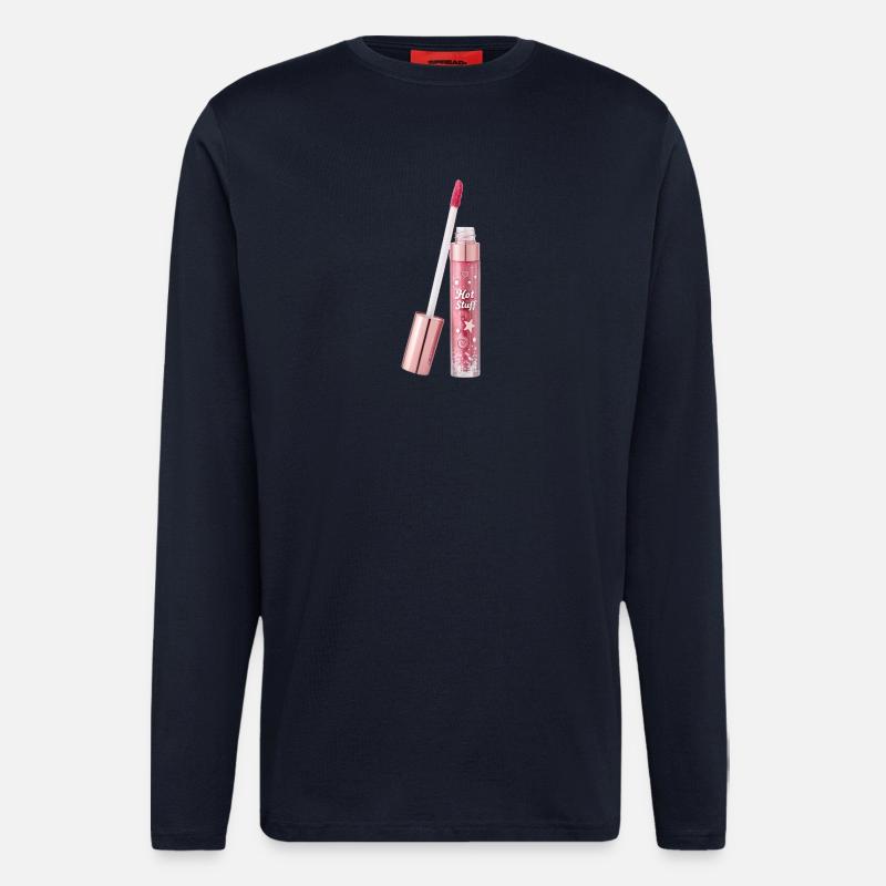 Lip gloss with glitter effect - Longsleeve - made by SPREAD - DARK NAVY