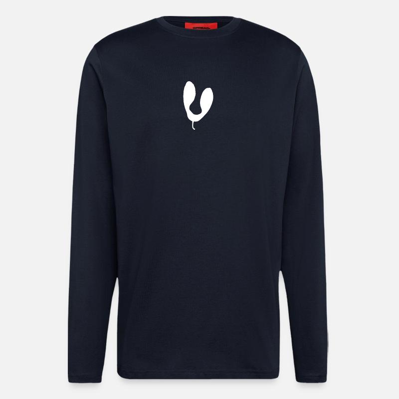 U-Form Abstrakte Silhouette - Langarmshirt - made by SPREAD  - DARK NAVY