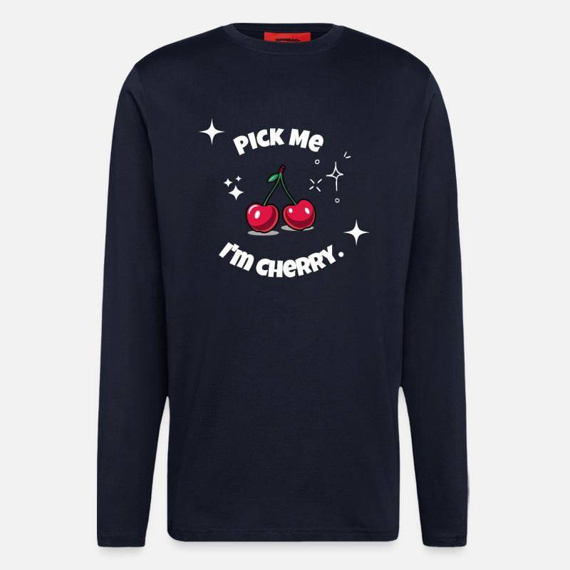 Kirschen - Glitzer - Langarmshirt - made by SPREAD  - DARK NAVY