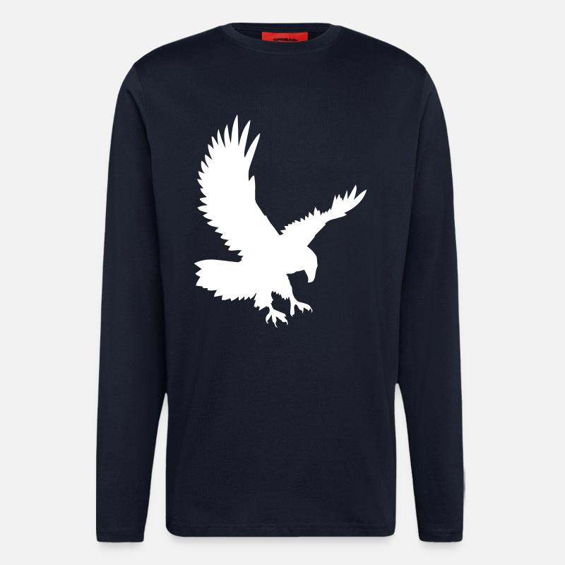 Adler bei der Attacke - Langarmshirt - made by SPREAD  - DARK NAVY