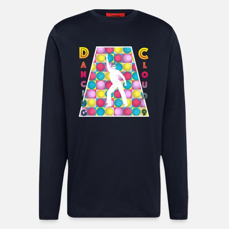 Retro - Disco - Dancing - 70s - Longsleeve - made by SPREAD  - DARK NAVY