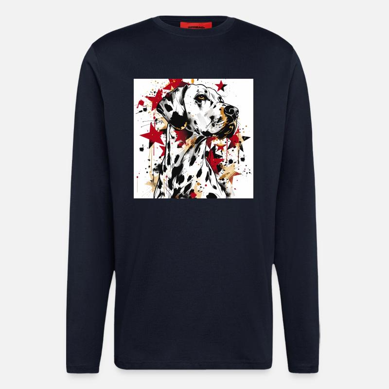 Dalmatian Star Splatter - Longsleeve - made by SPREAD  - DARK NAVY