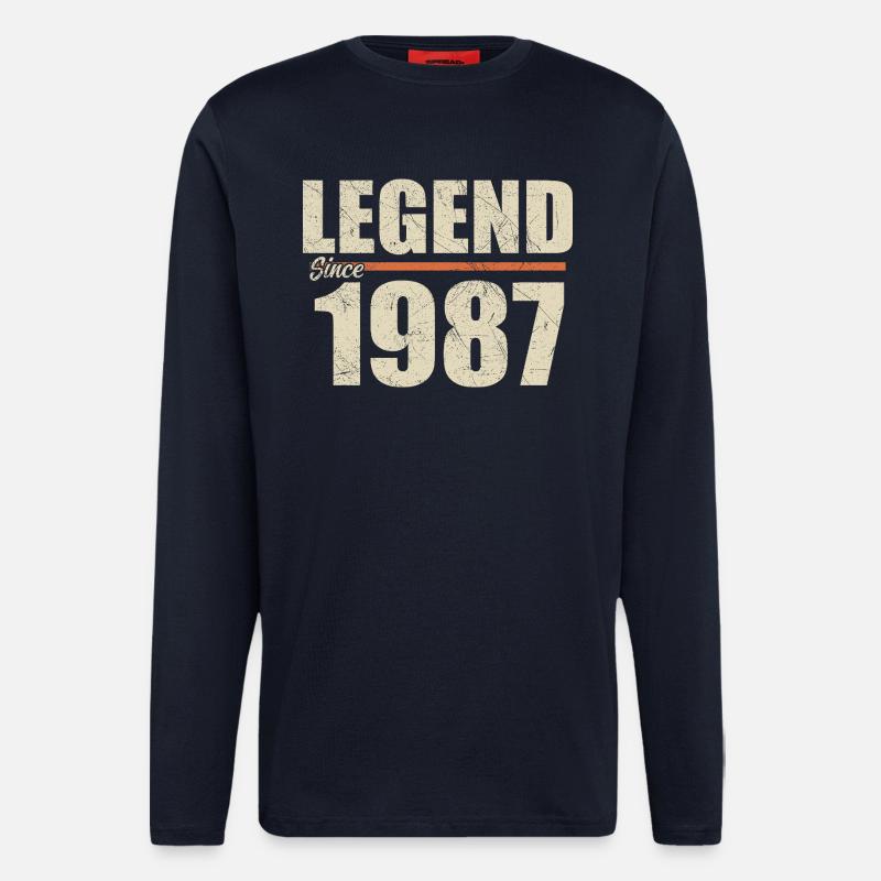 Birthday 1987 | Legend since 1987 - Longsleeve - made by SPREAD - DARK NAVY