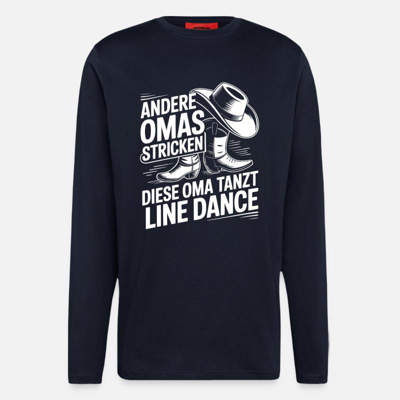 Omas Line Dance - Langarmshirt - made by SPREAD  - DARK NAVY