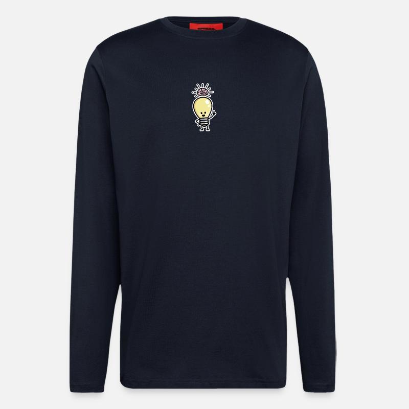 Light Bulb Idea Brains Creative Genius Creativity - Longsleeve - made by SPREAD  - DARK NAVY