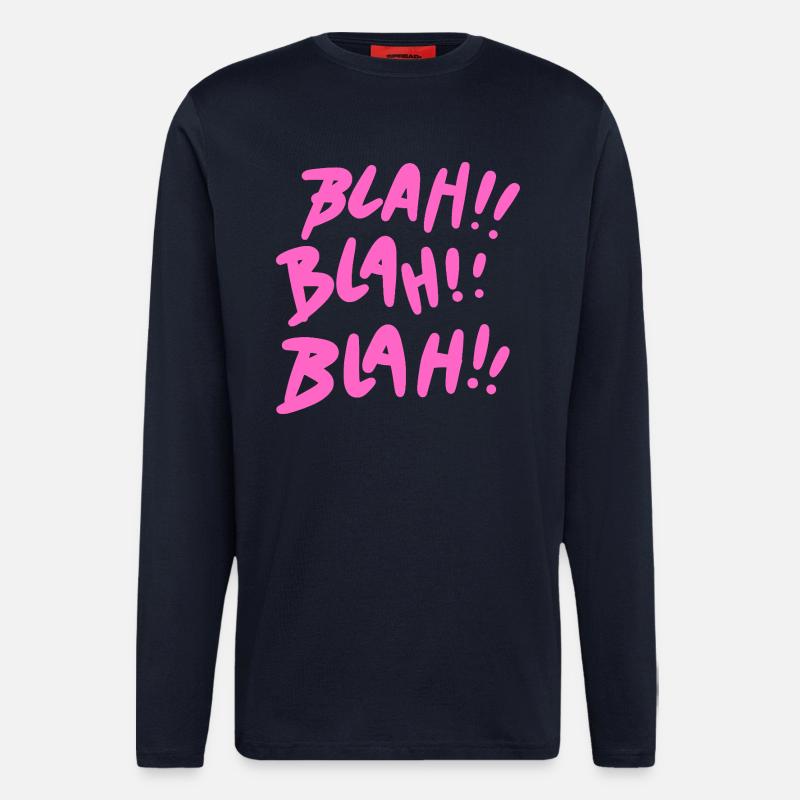 Blah Blah Blah Pink - Longsleeve - made by SPREAD  - DARK NAVY
