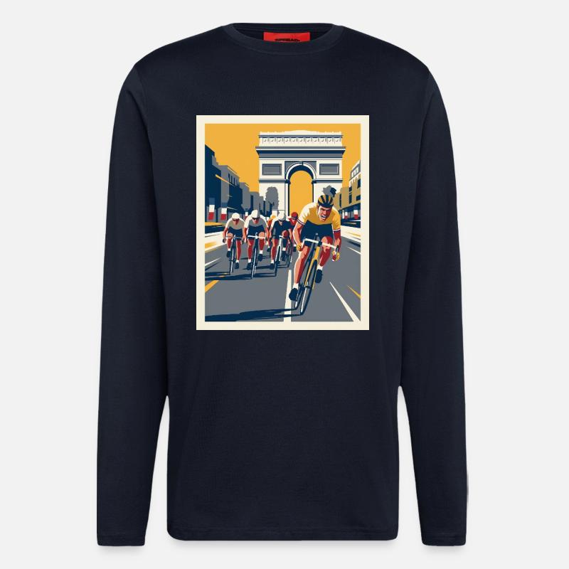 Paris Sprint — Cycling Memory - Longsleeve - made by SPREAD  - DARK NAVY