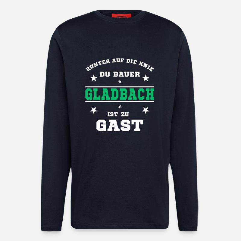 Fussball Fan Gladbacher Stadion - Langarmshirt - made by SPREAD - DARK NAVY