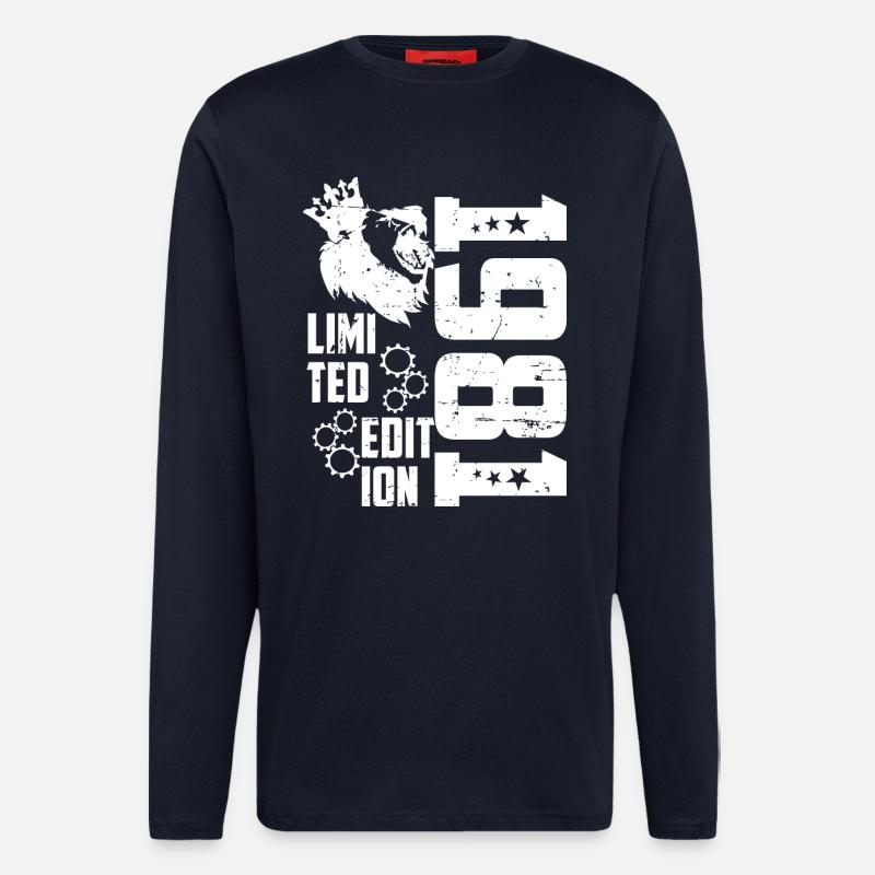1981 Geboren Limited Edition - Langarmshirt - made by SPREAD  - DARK NAVY