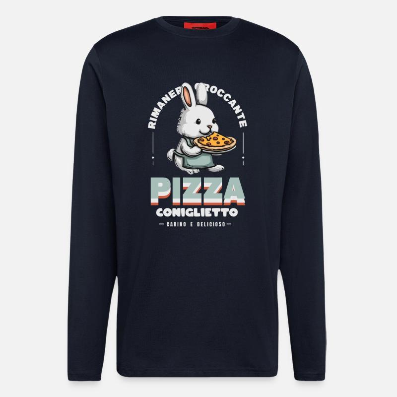 Bunny Pizza - Longsleeve - made by SPREAD  - DARK NAVY