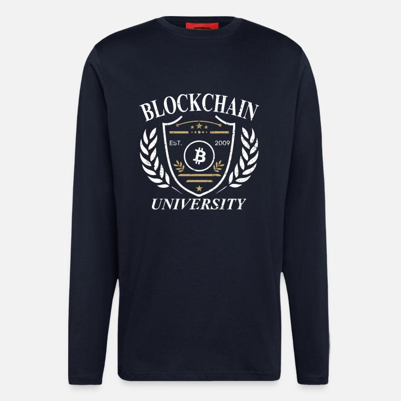Bitcoin - 21 Million - Cryptocurrency - Longsleeve - made by SPREAD  - DARK NAVY