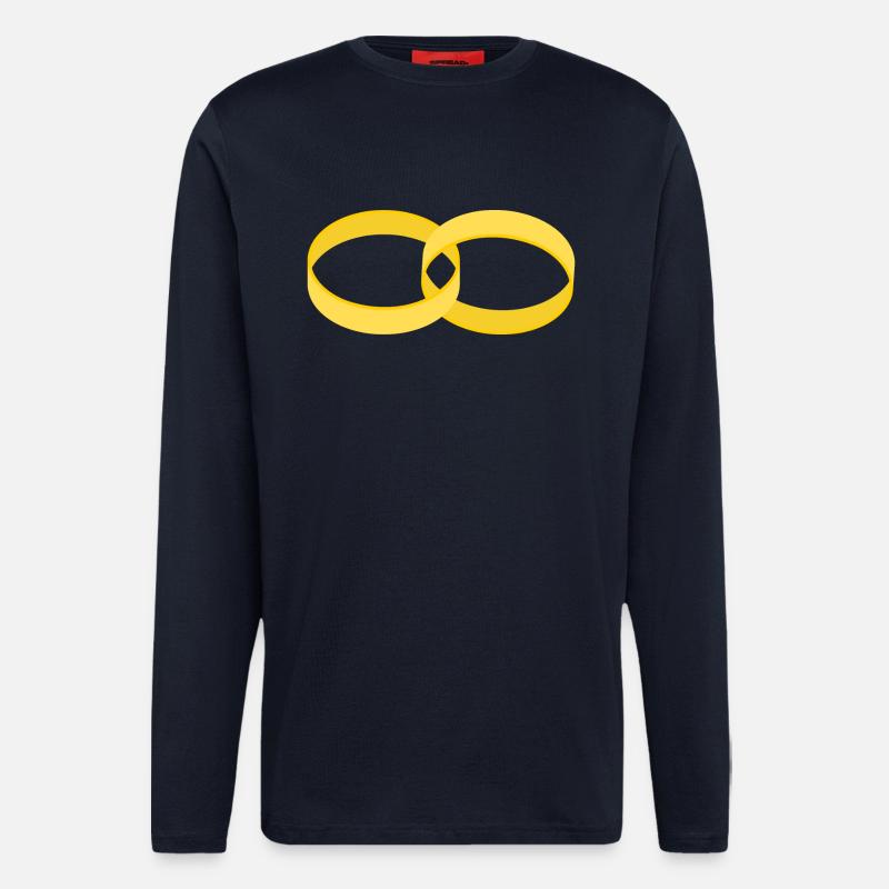 Hochzeitsringe - Langarmshirt - made by SPREAD  - DARK NAVY