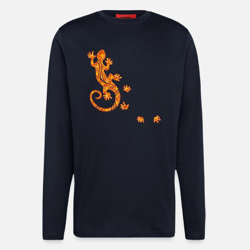 Running Gecko Fire - Langarmshirt - made by SPREAD  - DARK NAVY