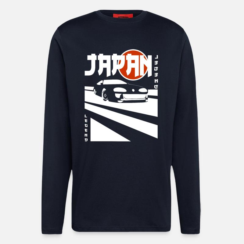 Japan Legend – JDM Auto Power - Langarmshirt - made by SPREAD - DARK NAVY