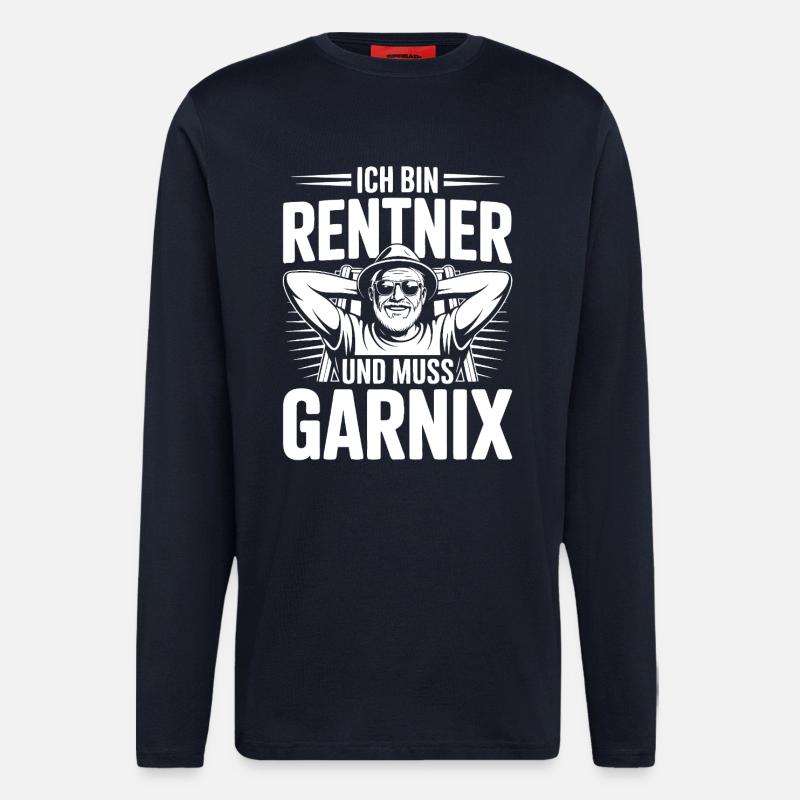 Ich bin Rentner - Langarmshirt - made by SPREAD  - DARK NAVY