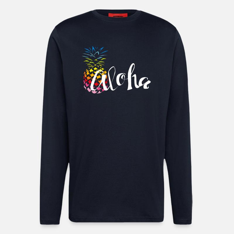 Pineapple Rainbow Aloha - Longsleeve - made by SPREAD  - DARK NAVY