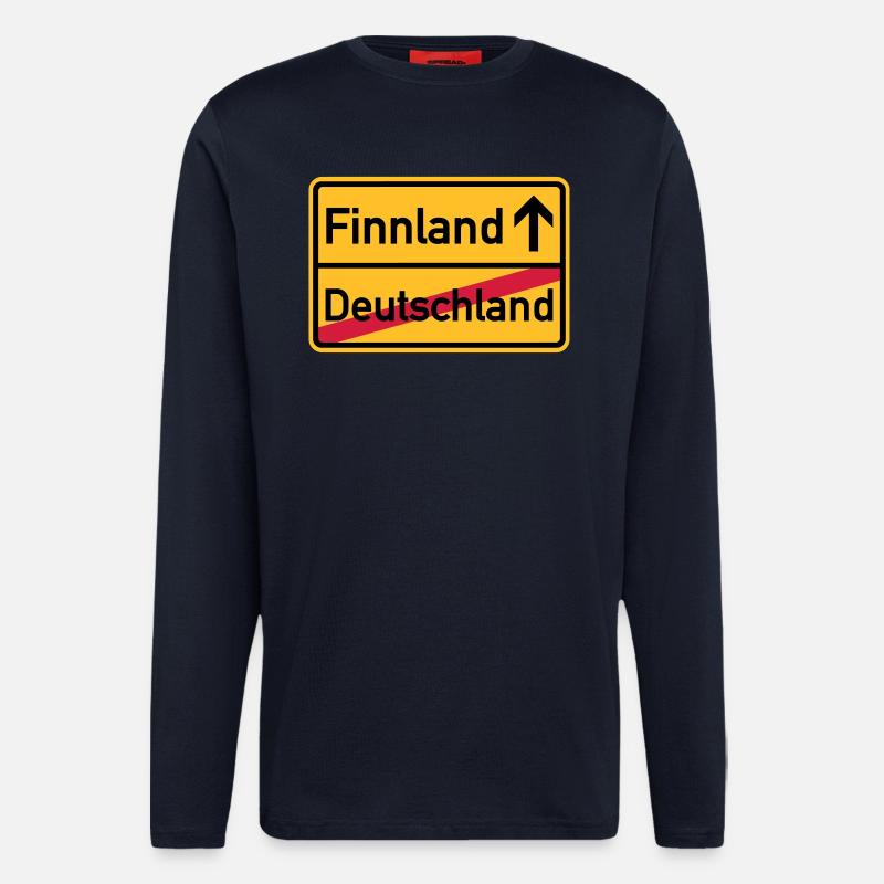 Finnland - Langarmshirt - made by SPREAD  - DARK NAVY