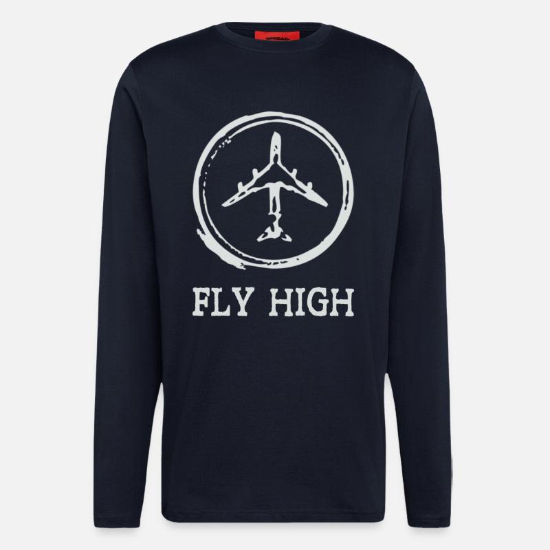 Airplane - Longsleeve - made by SPREAD  - DARK NAVY