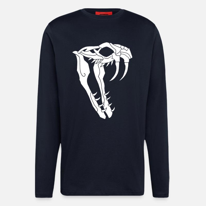 Schlangen-Schädel - Langarmshirt - made by SPREAD  - DARK NAVY