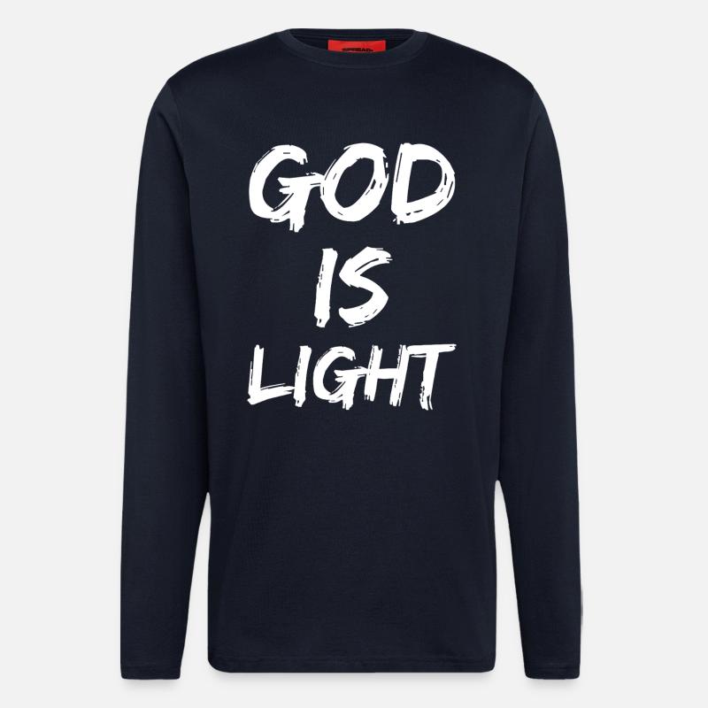god is light - Longsleeve - made by SPREAD  - DARK NAVY