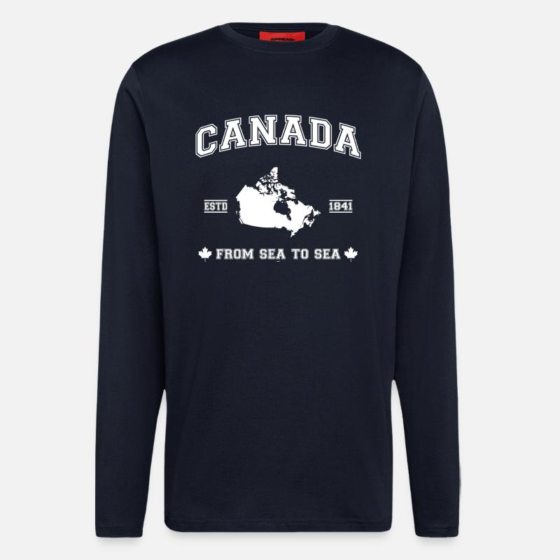 Canada map - Langarmshirt - made by SPREAD  - DARK NAVY