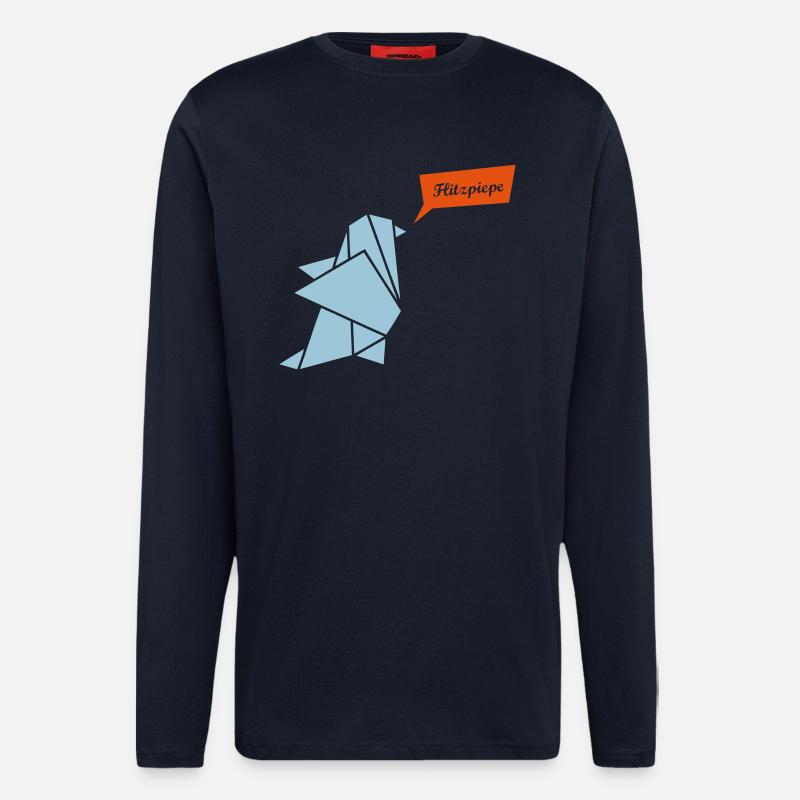 Pinguin Sprechblase - Langarmshirt - made by SPREAD - DARK NAVY