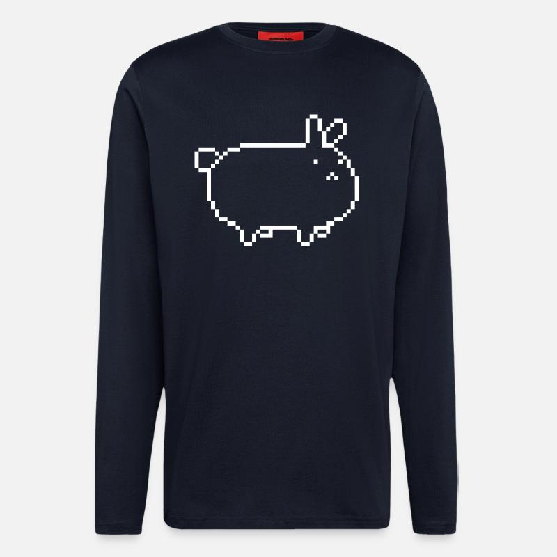 rabbit_pixel - Longsleeve - made by SPREAD  - DARK NAVY