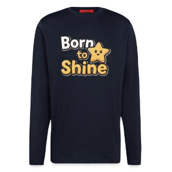 Born to Shine – Strahlender Stern - Longsleeve - made by SPREAD  - DARK NAVY - Front