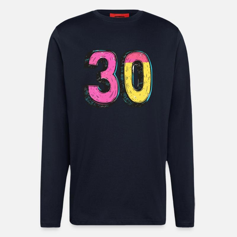 30 Number Comic - Longsleeve - made by SPREAD  - DARK NAVY